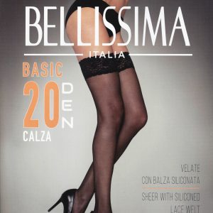BELLISSIMA - Autoreggenti Basic 20 Colori: Bianco - Miele - Visone - Nero - Antracite