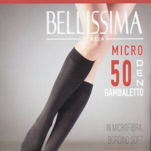BELLISSIMA - Gambaletto Micro 50 - colori: Miele-Visone-Testa di moro-Viola-Blu-Antracite-Nero
