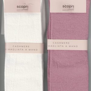 SCOPRI - DONNA CALZA GAMBALETTO CASHMERE - rimagliata a mano