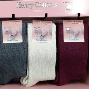 HENRY COTTON'S DONNA - CALZA GAMBALETTO MAGLIA RASA CASHMERE ART. HT30121