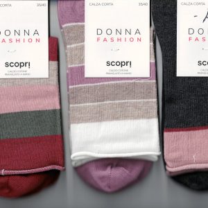 SCOPRI - DONNA CALZA CORTA CALDO COTONE ART. MISS - Rimagliata a Mano Conf. da 3 paia