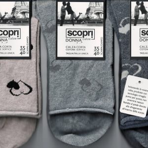 SCOPRI - DONNA CALZA CORTA CALDO COTONE ART. FIT - Rimagliata a Mano Conf. da 3 paia