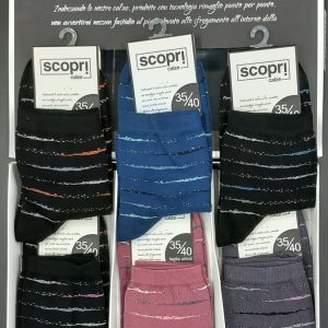 SCOPRI - DONNA CALZA CORTA COTONE ART. ELETTRA - TRIS (il prezzo è delle 3 paia)