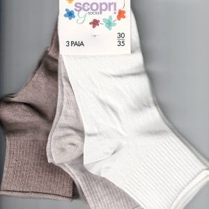 SCOPRI - CALZA CORTA COTONE ART. MAGDA - Rimagliata a Mano Conf. da 3