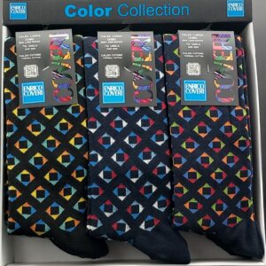 ENRICO COVERI - UOMO CALZA GAMBALETTO CALDO COTONE ART. COLOR LINE 17 - Conf. da 3 Paia